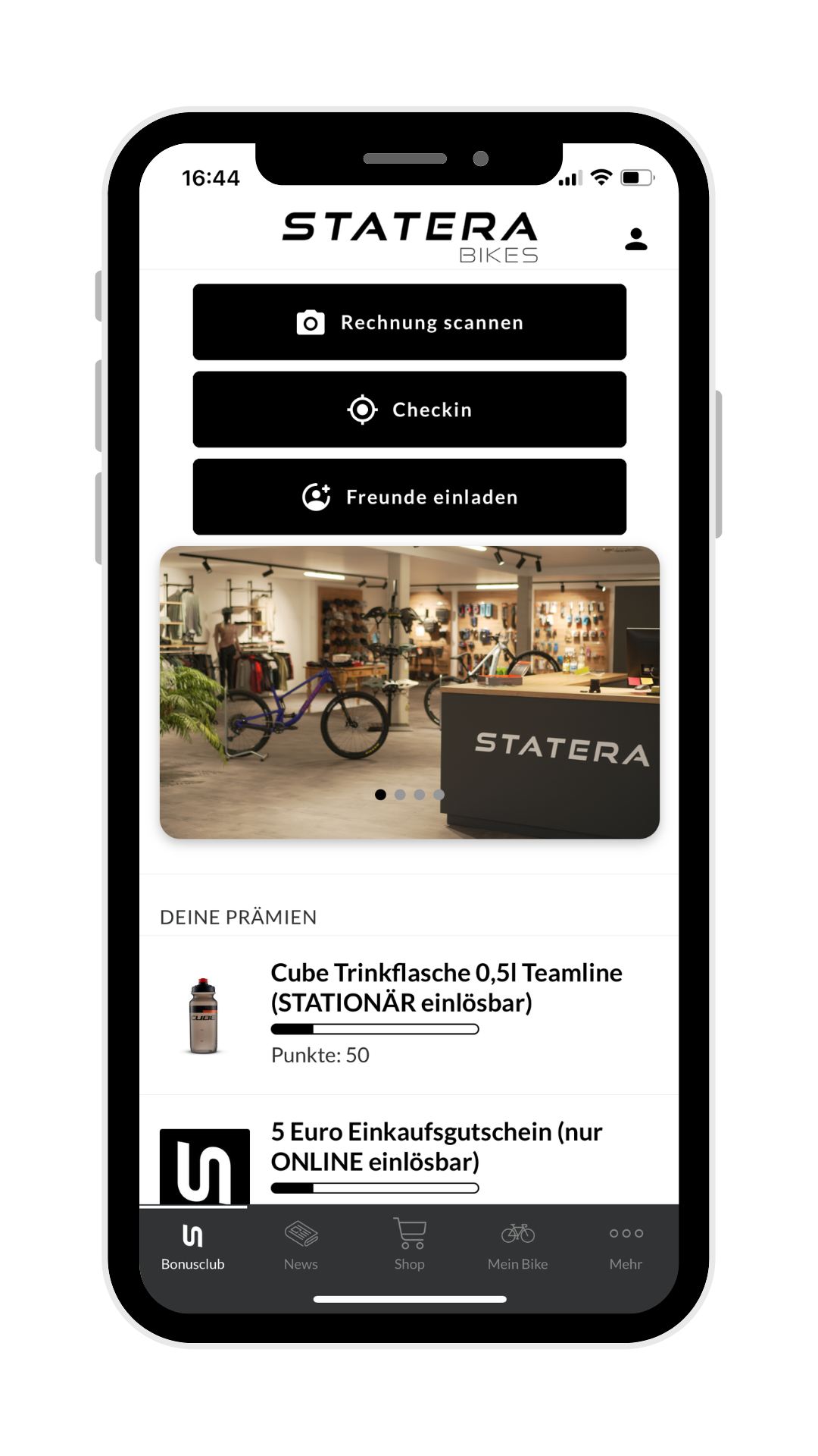 Bild von einem Smartphoner auf dem die Statera App geöffnet ist