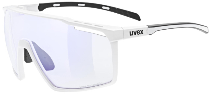 UVEX mtn perform V Sportbrille, white matt / litemirror blue  UVEX mtn perform V Sportbrille, white matt / litemirror blue