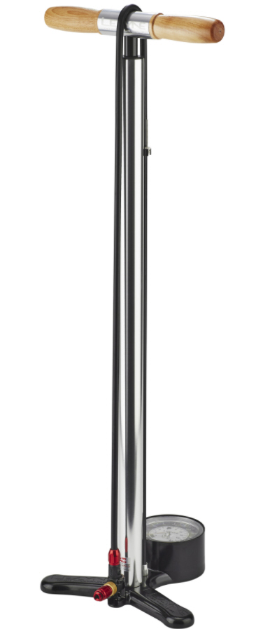 Lezyne Alloy Floor Drive Tall Standpumpe silber/beige Lezyne Alloy Floor Drive Tall Standpumpe silber/beige
