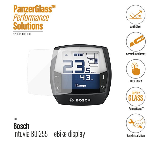 PanzerGlass Displayschutz für Bosch Intuvia BUI255 PanzerGlass Displayschutz für Bosch Intuvia BUI255