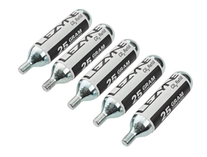 Lezyne CO2 - Ersatzkartusche mit Gewinde 25 g - 5 Stück Lezyne CO2 - Ersatzkartusche mit Gewinde 25 g - 5 Stück