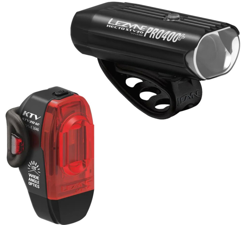 Lezyne Hecto Drive Pro 400+ / KTV Drive StVZO Beleuchtungsset Lezyne Hecto Drive Pro 400+ / KTV Drive StVZO Beleuchtungsset